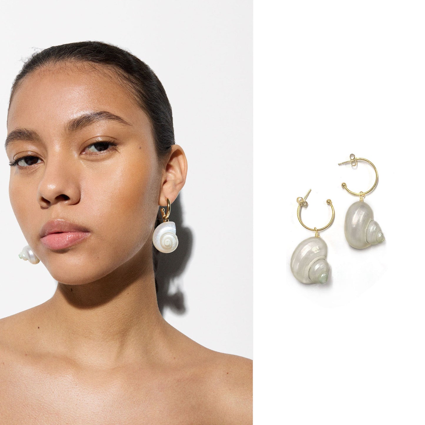 Natural Baroque Freshwater Short Pearl Necklace Conch Necklace