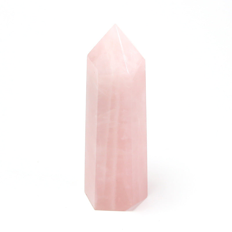 Single-pointed Six-sided Natural Crystal Column