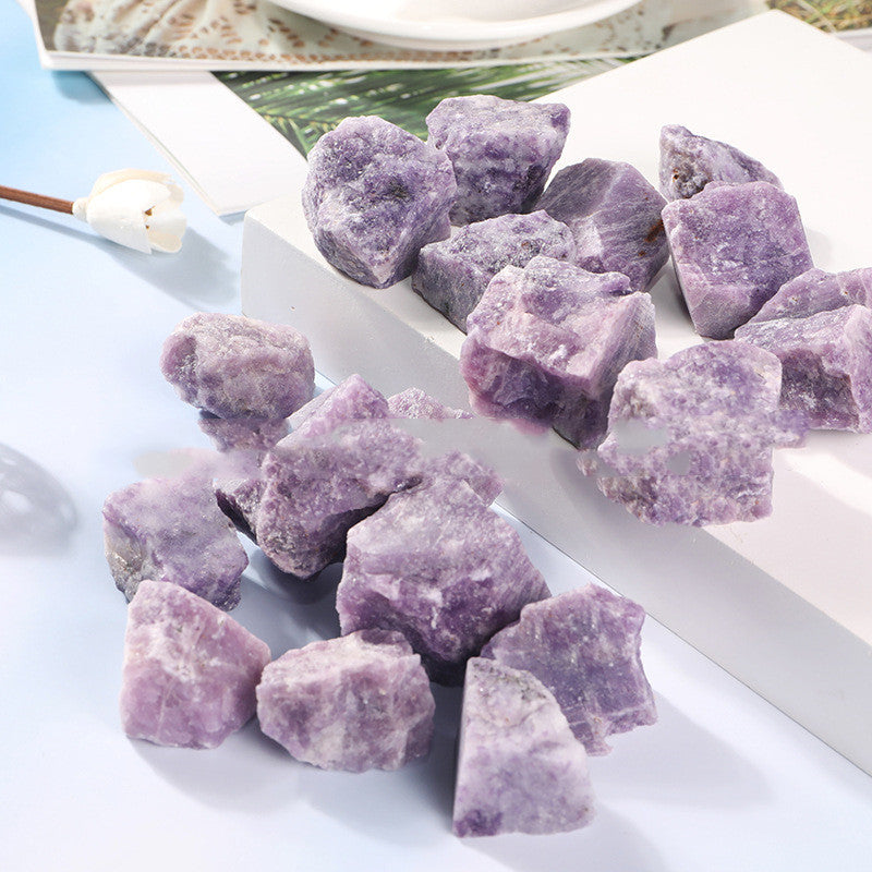 Natural Purple Mica Rough Stone Crushed Crystal Craft Decoration