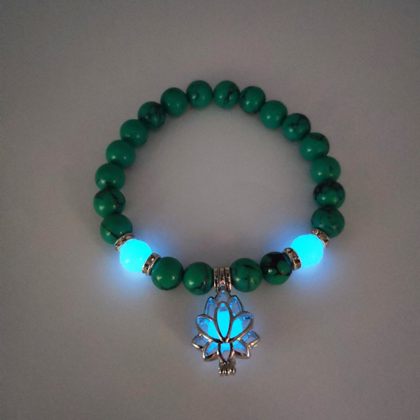 Energy Luminous Lotus Natural Stone Bracelet Yoga Healing