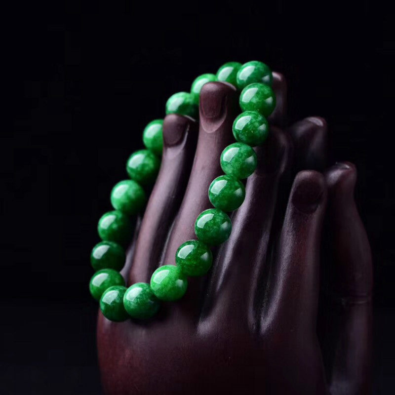 Dry green iron dragon jade bracelet