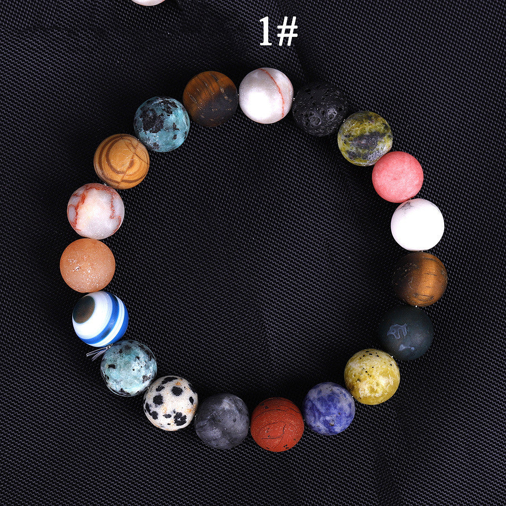 Solar System Eight Stone Planet Bracelet Planets Natural Stone Mala Bead