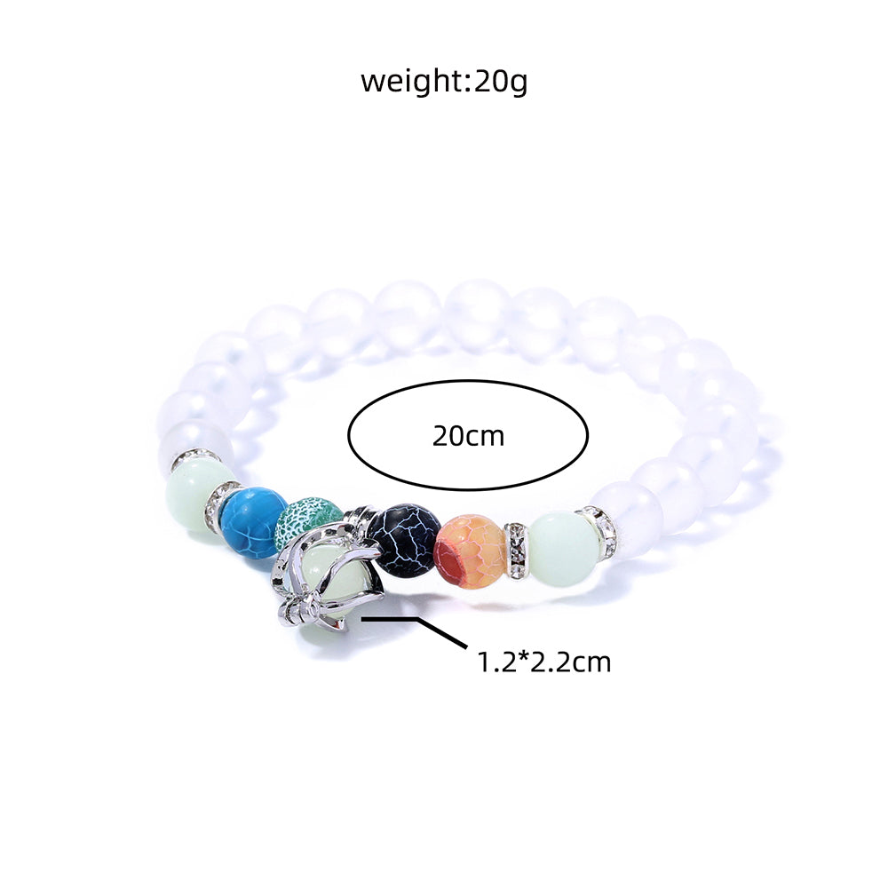 Glass Beads Natural Stone Luminous Cyclone Bracelet