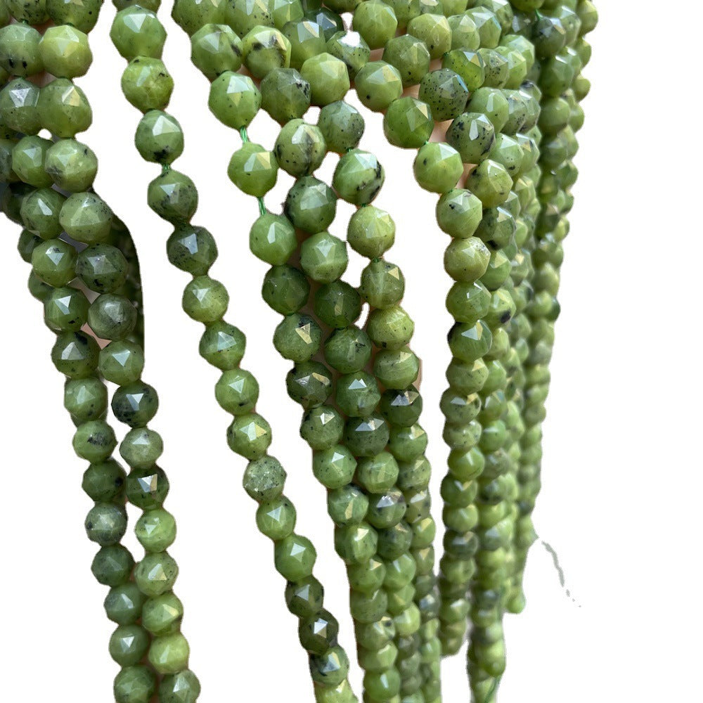 Natural Stone Canadian Jade Faceted Beads