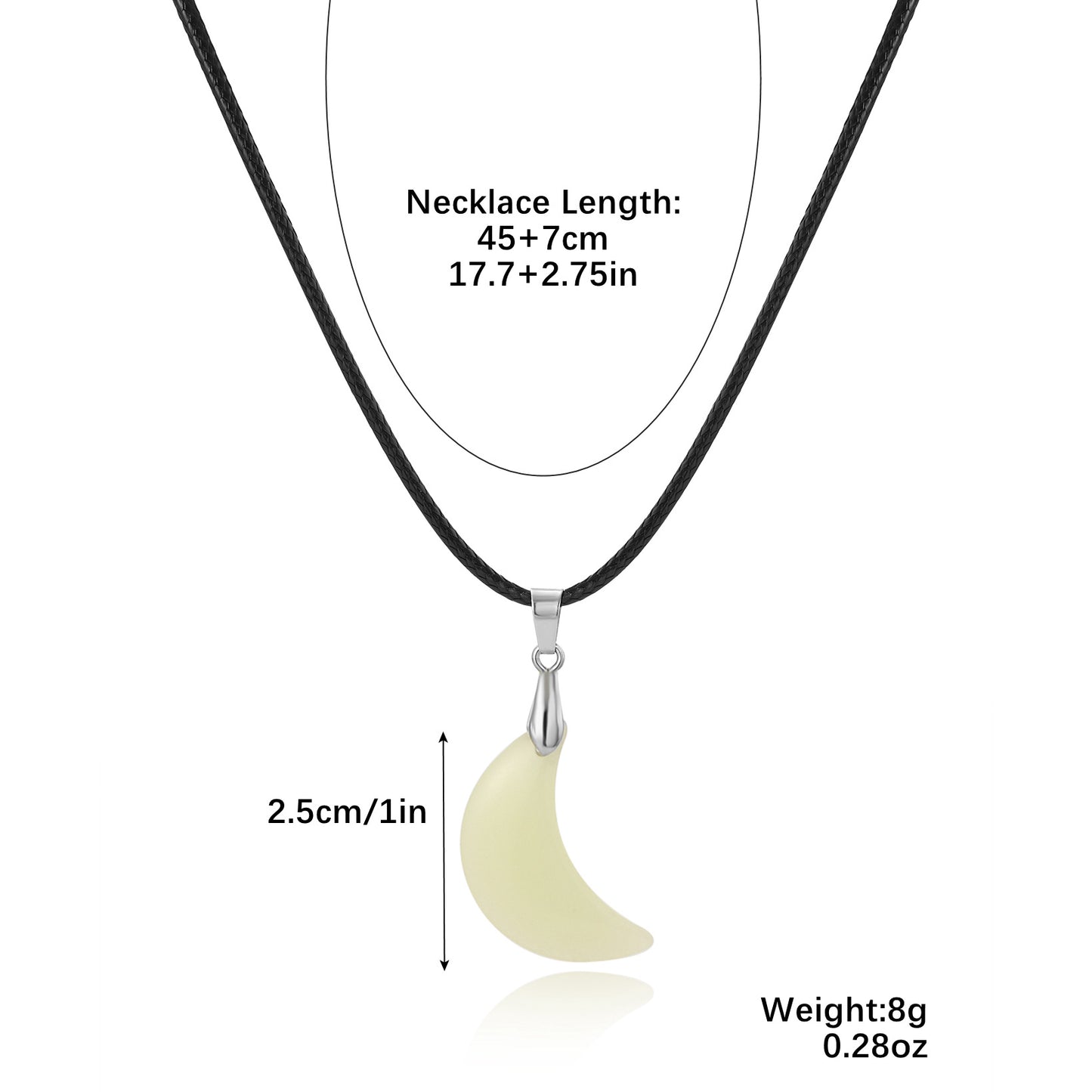 Women's Fashion Geometric Luminous Stone Pendant Necklace