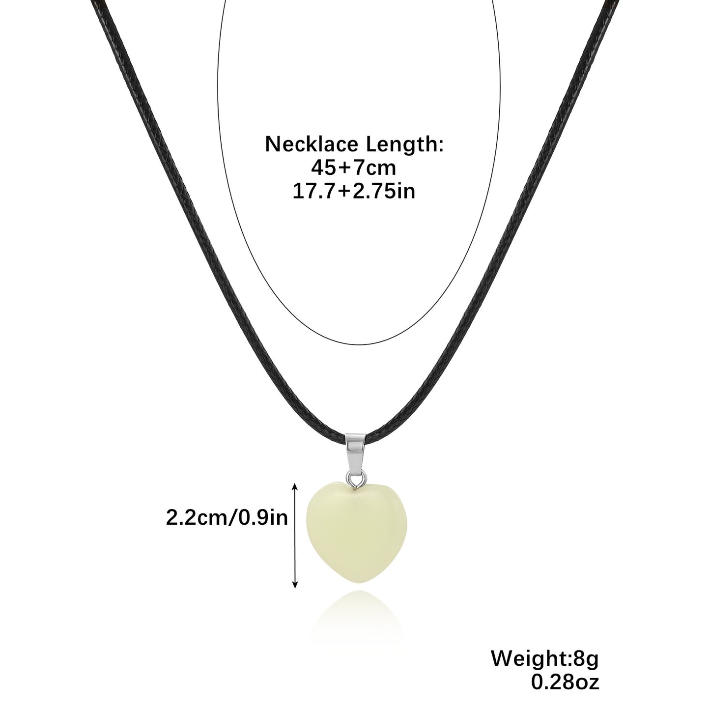 Women's Fashion Geometric Luminous Stone Pendant Necklace