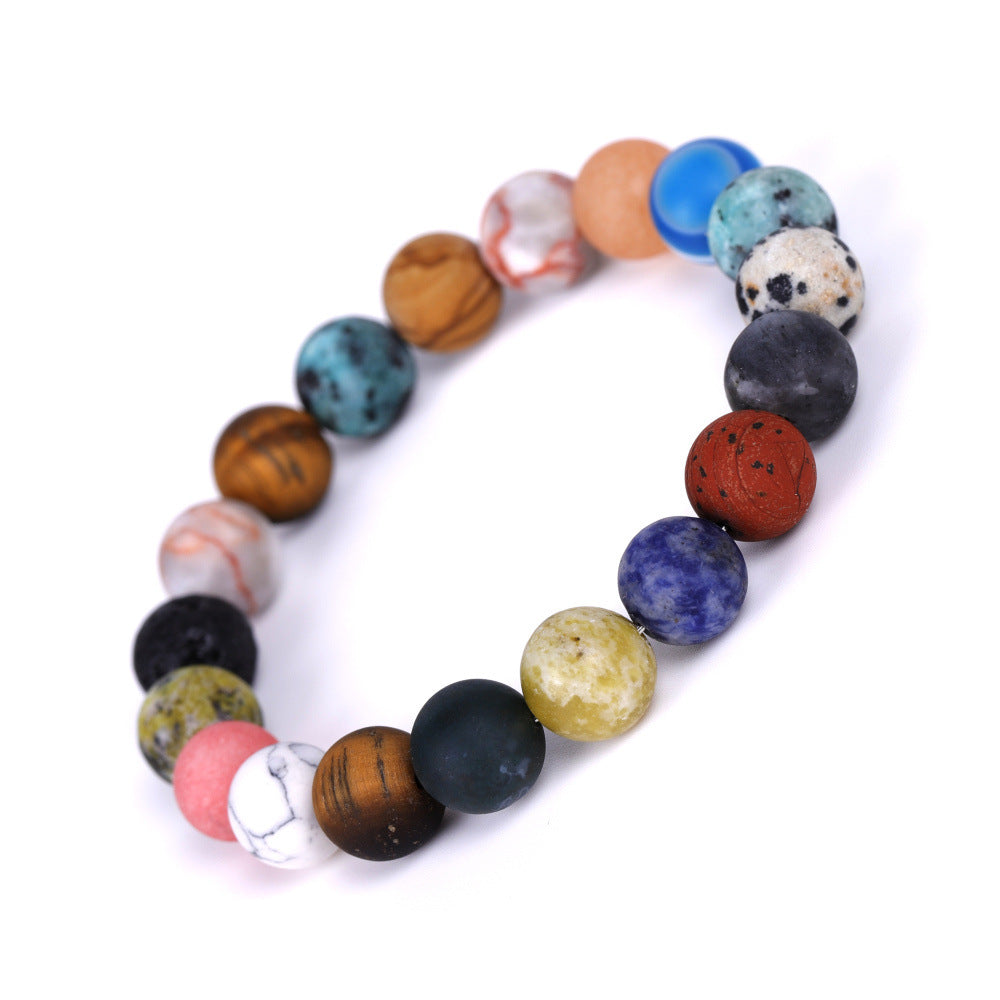Solar System Eight Stone Planet Bracelet Planets Natural Stone Mala Bead