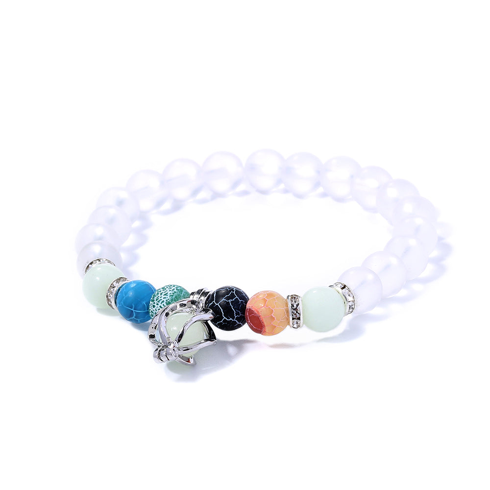 Glass Beads Natural Stone Luminous Cyclone Bracelet