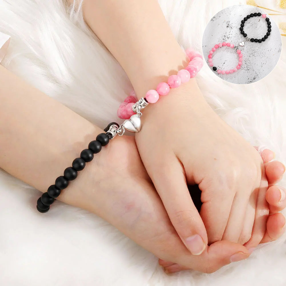 One Pair Magnetic Couple Bracelet For Women Lover Heart Distance