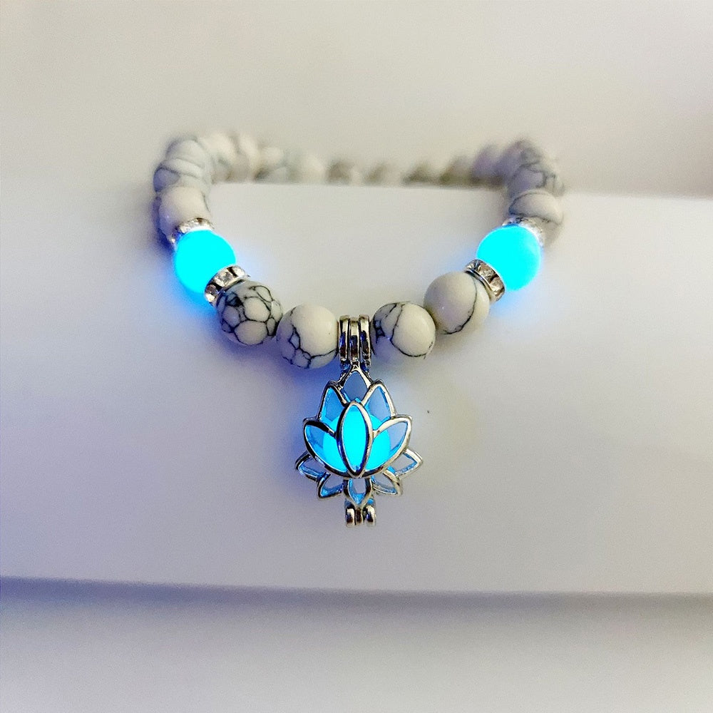 Energy Luminous Lotus Natural Stone Bracelet Yoga Healing