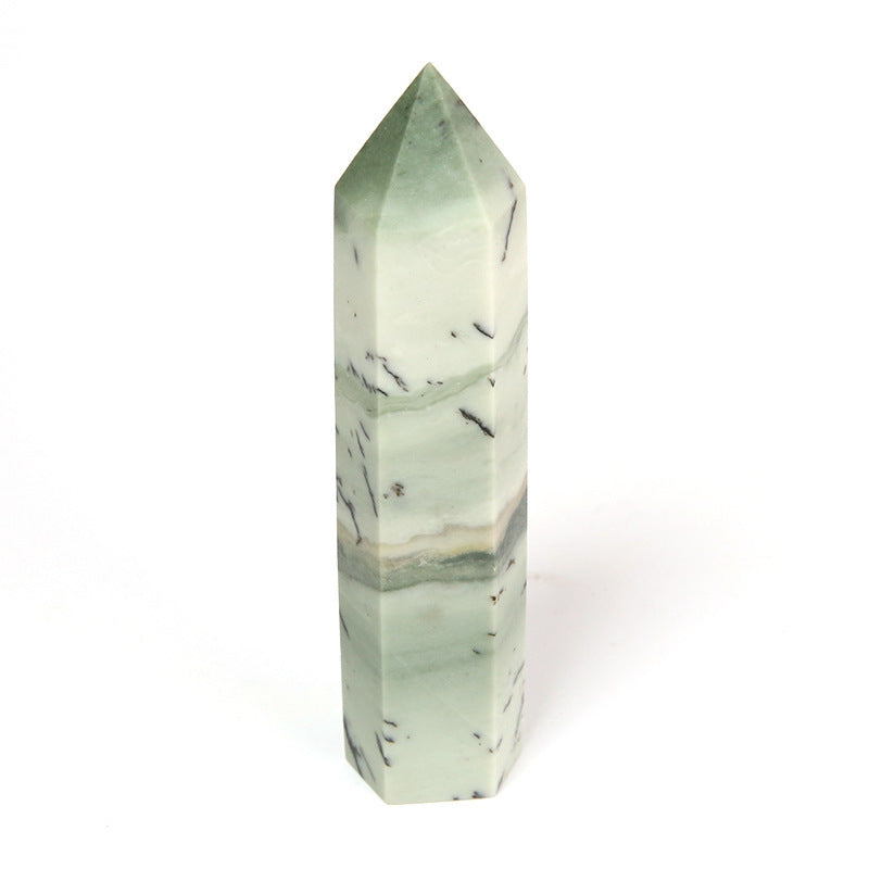 Single-pointed Six-sided Natural Crystal Column