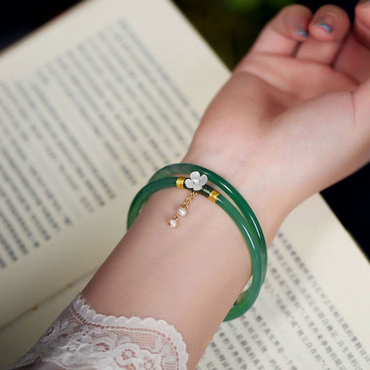 Women's Bracelet Charm Antique Hetian Jade Wedding Jewelry
