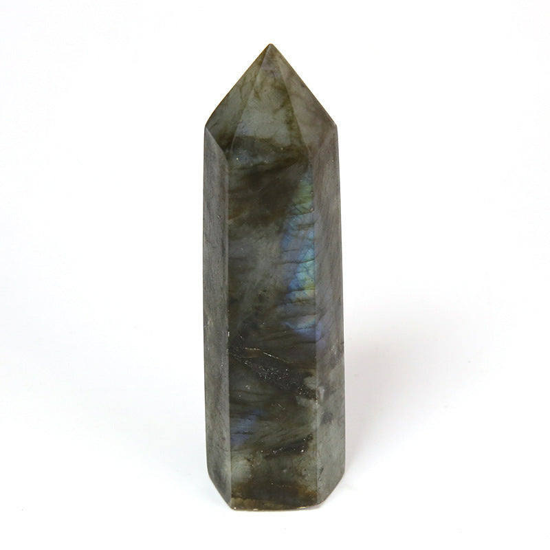 Single-pointed Six-sided Natural Crystal Column