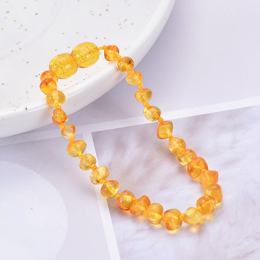 Amber Children's Diy Irregular Natural Amber Bracelet