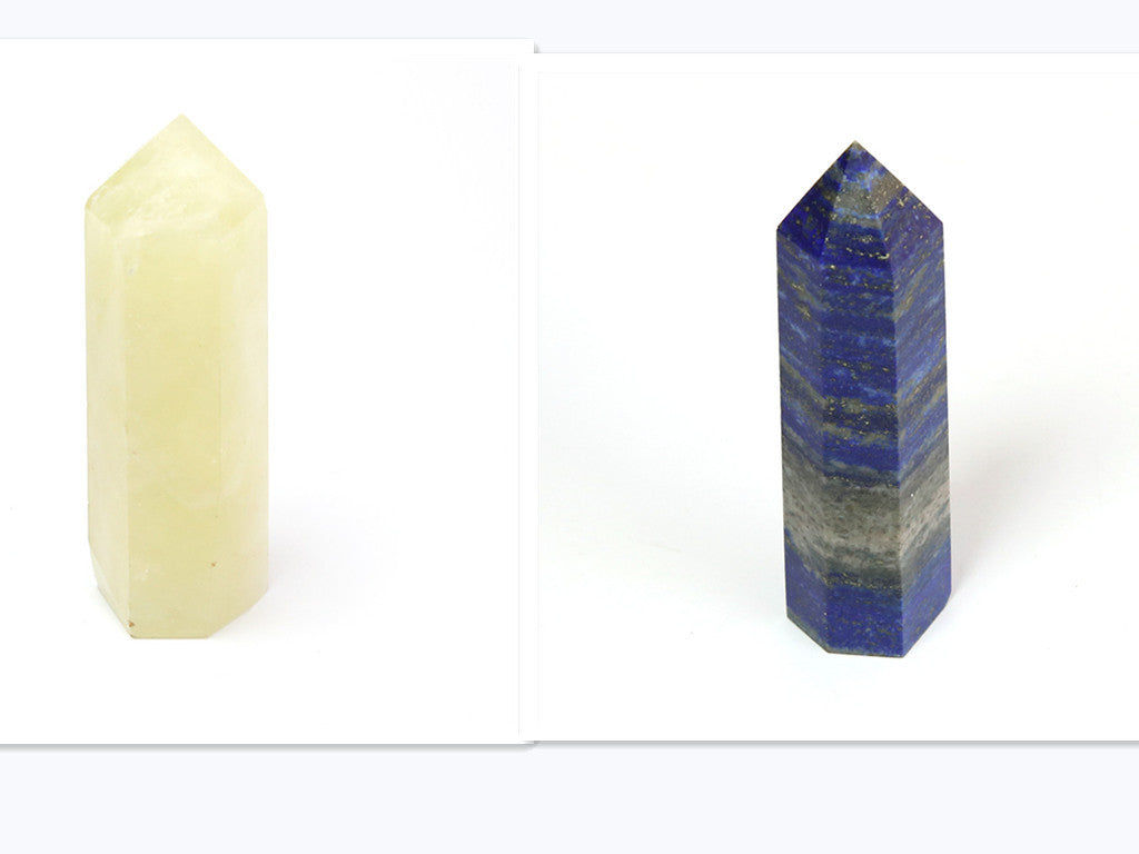 Single-pointed Six-sided Natural Crystal Column