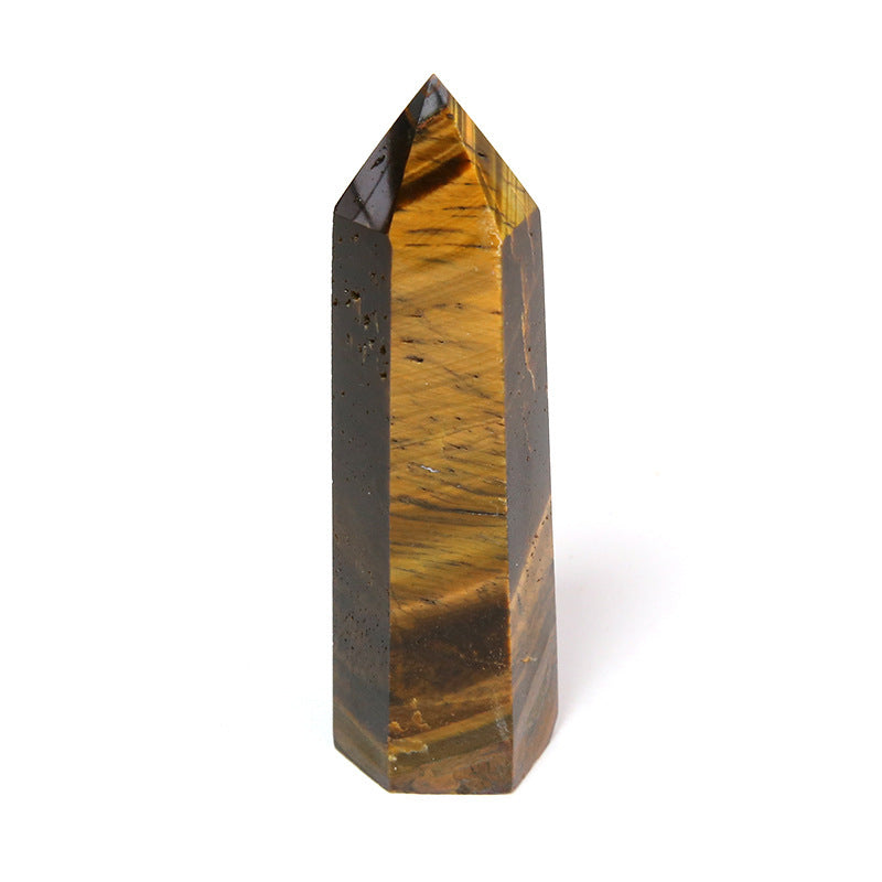 Single-pointed Six-sided Natural Crystal Column