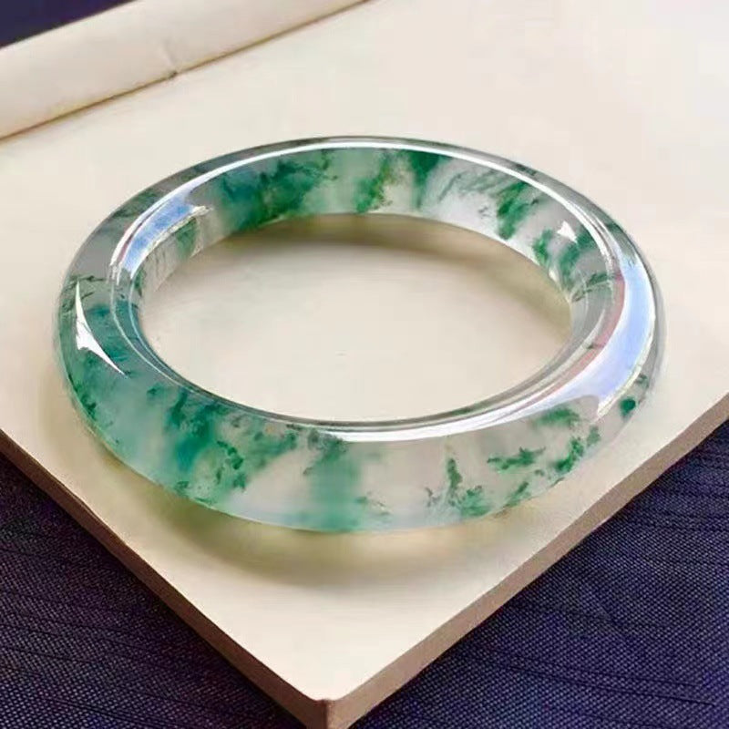 Jade Natural Bracelet Ice-like Floating Flowers