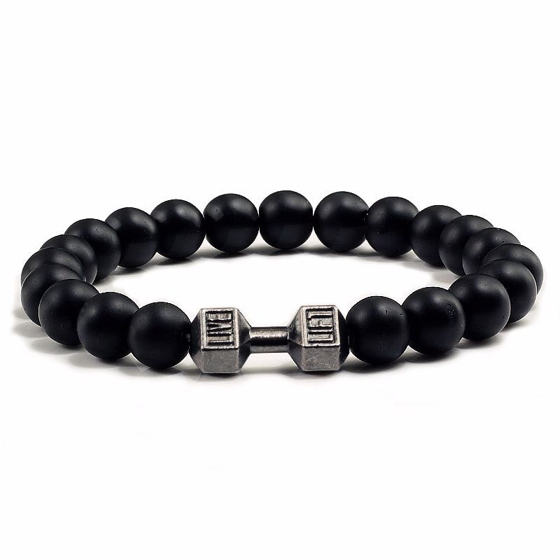 Natural Volcanic Stone Beads Bracelets Black Lava Bracelet