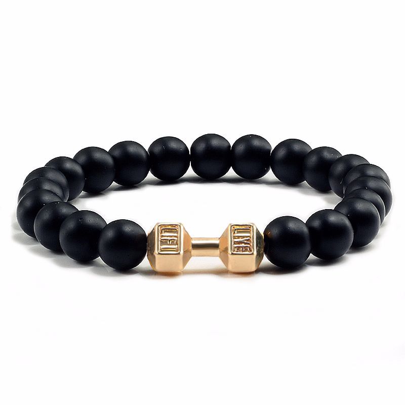 Natural Volcanic Stone Beads Bracelets Black Lava Bracelet