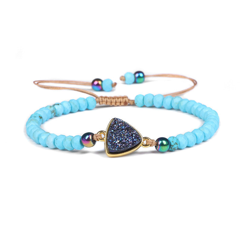 Natural Stone Woven Bracelet Mixed Shape Beads Bracelet