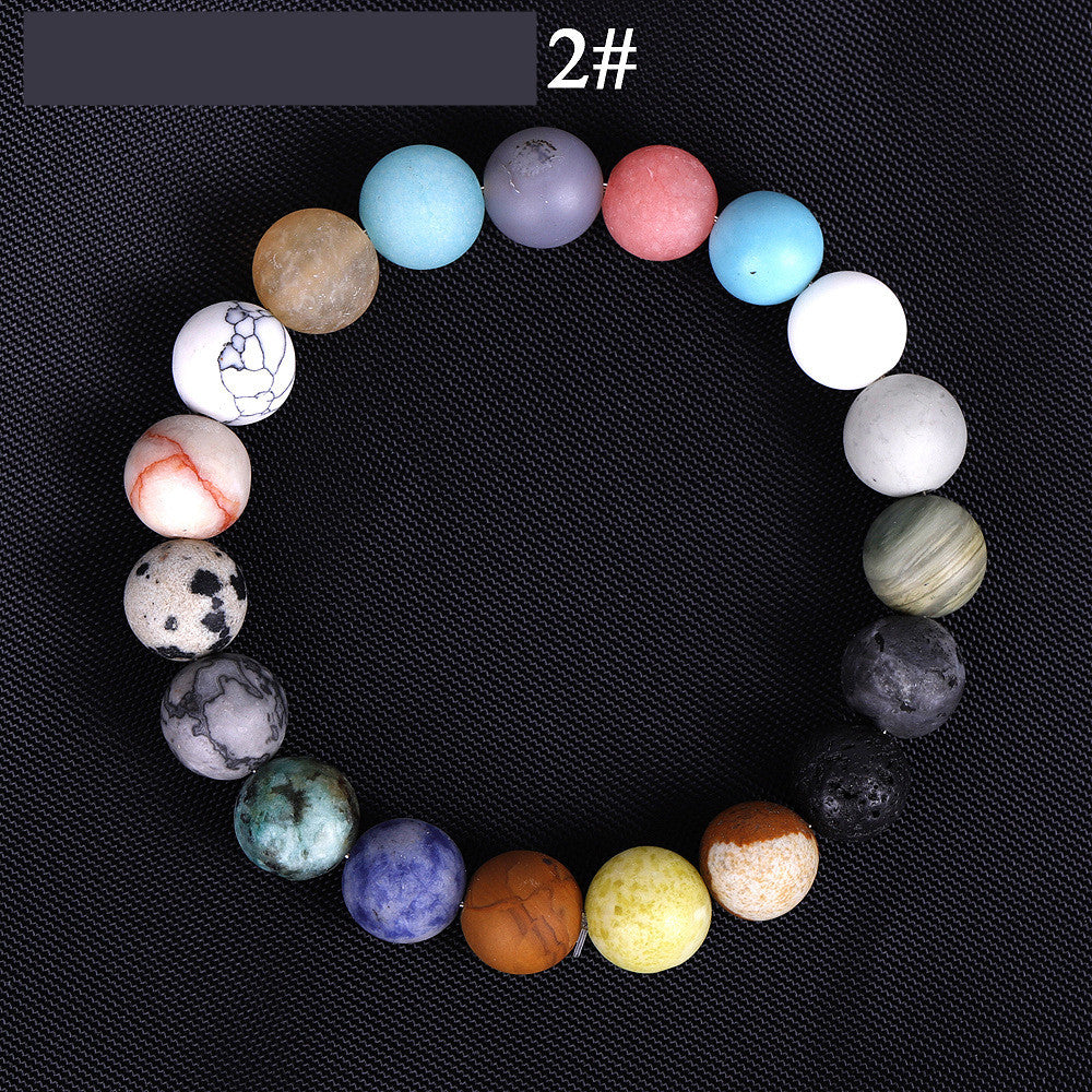 Solar System Eight Stone Planet Bracelet Planets Natural Stone Mala Bead
