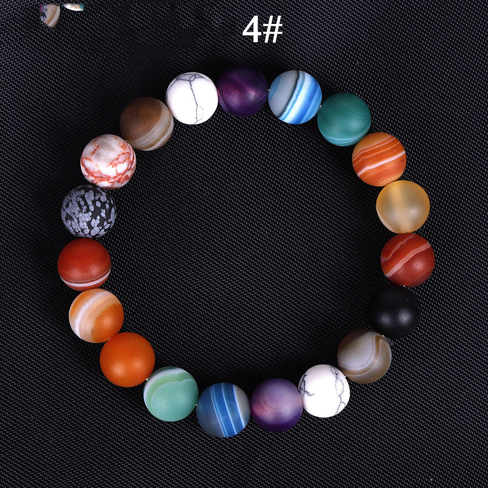Solar System Eight Stone Planet Bracelet Planets Natural Stone Mala Bead
