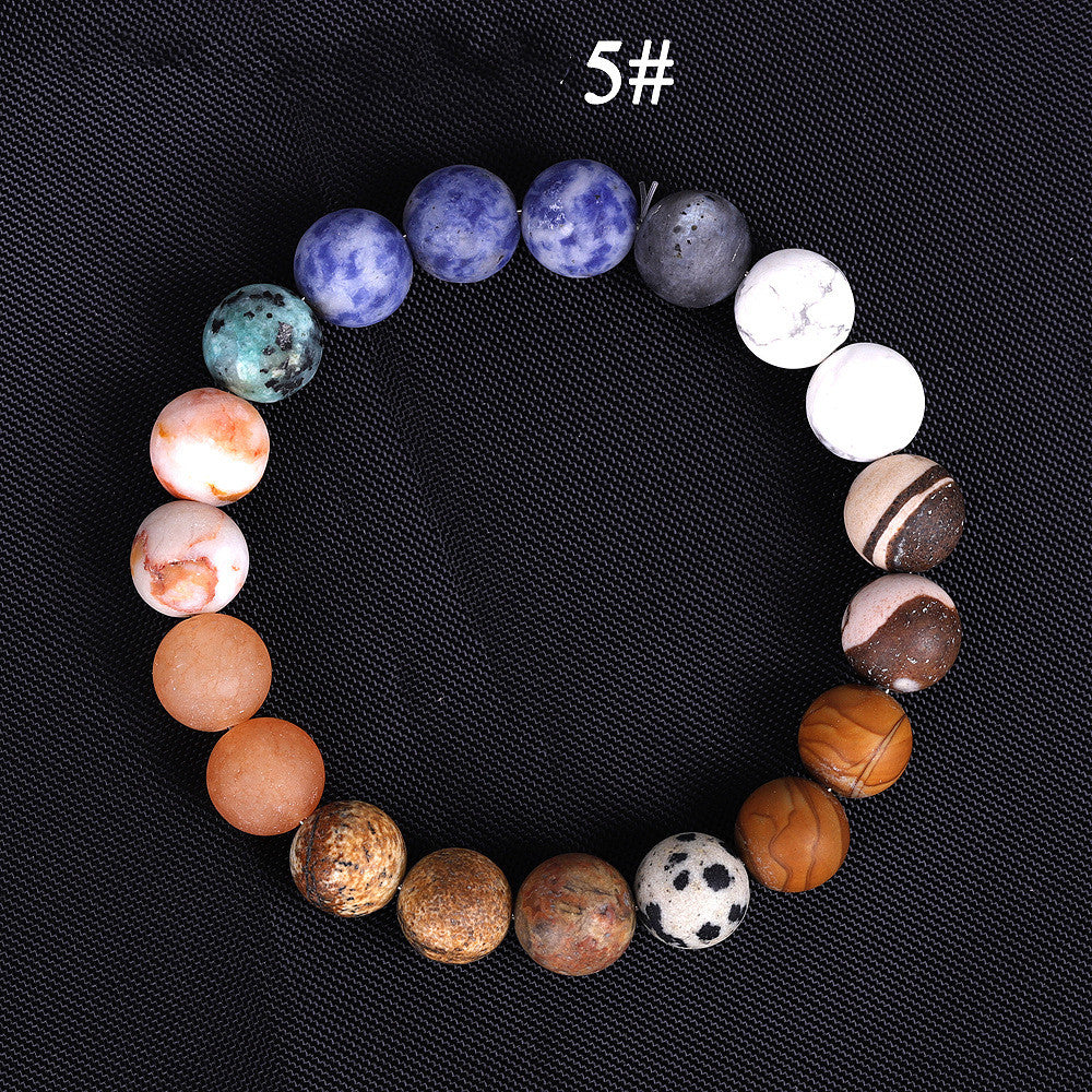 Solar System Eight Stone Planet Bracelet Planets Natural Stone Mala Bead