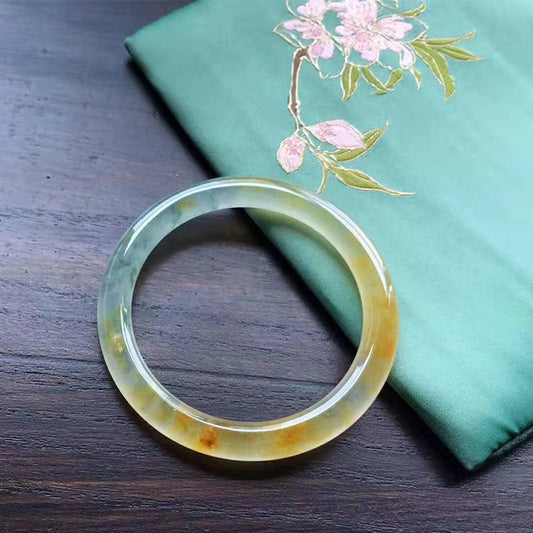 Women's Fashion Natural Jade Ice-like Round Jade Bracelet
