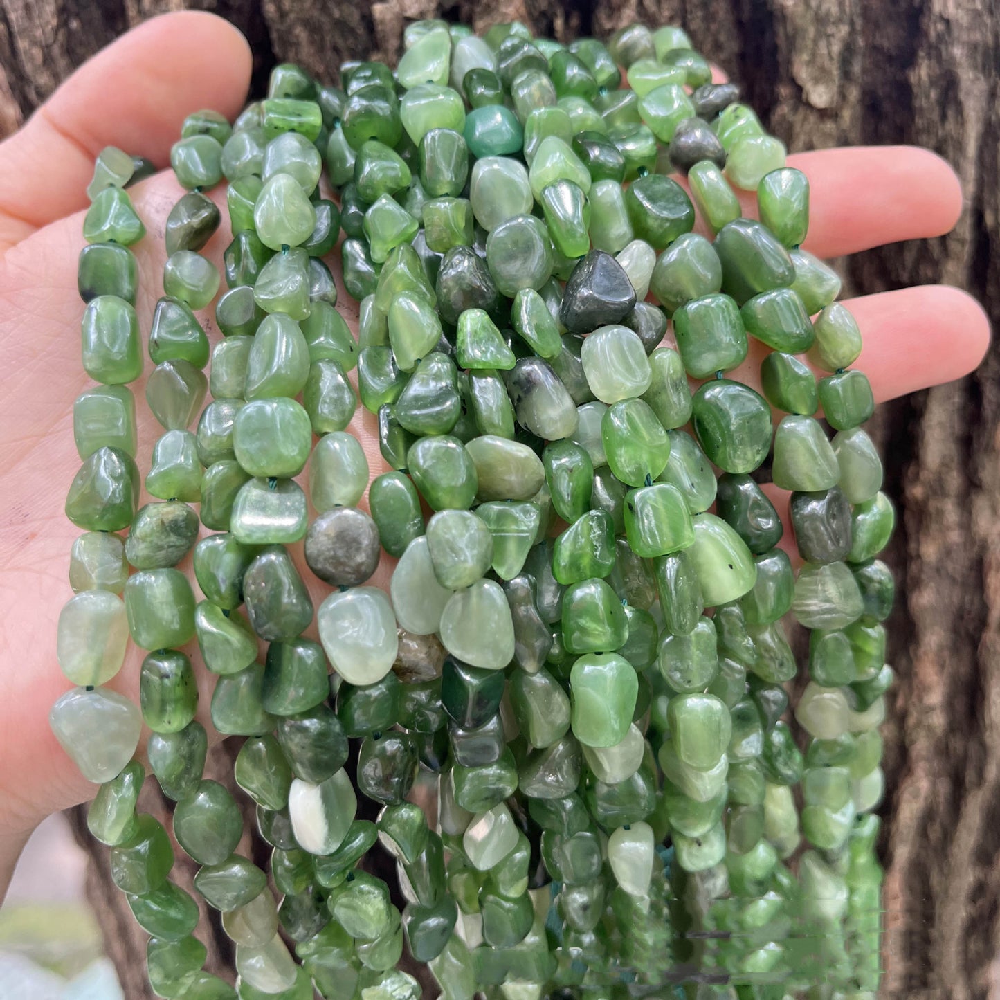 Natural Jasper Irregular Straight Hole Crushed Stone Loose Beads