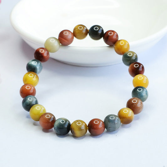 Dream Colorful Tiger Eye Qingshi Crystal Bracelet For Women