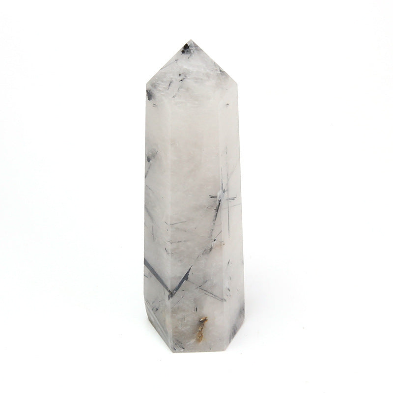 Single-pointed Six-sided Natural Crystal Column