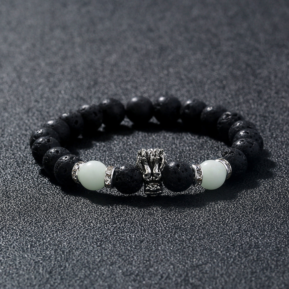 Volcanic Stone Luminous Bead Bracelet