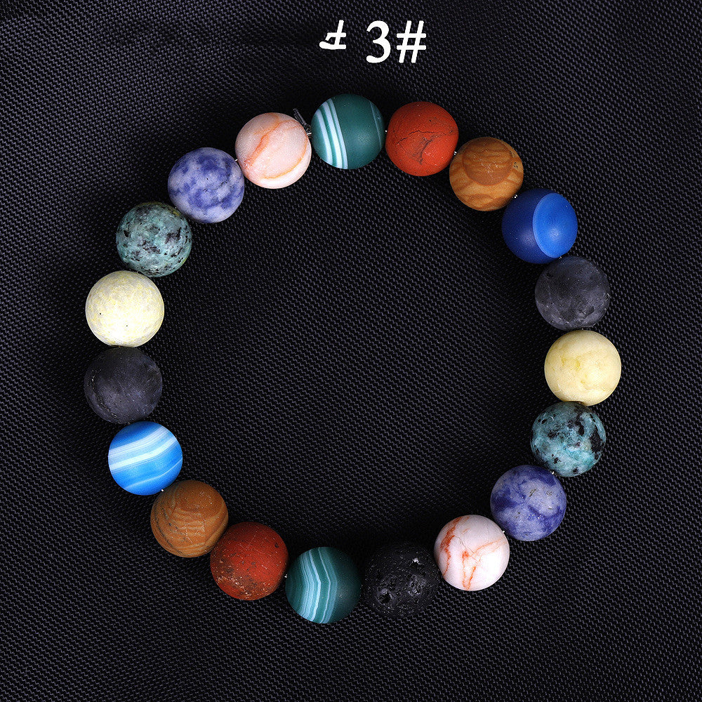 Solar System Eight Stone Planet Bracelet Planets Natural Stone Mala Bead