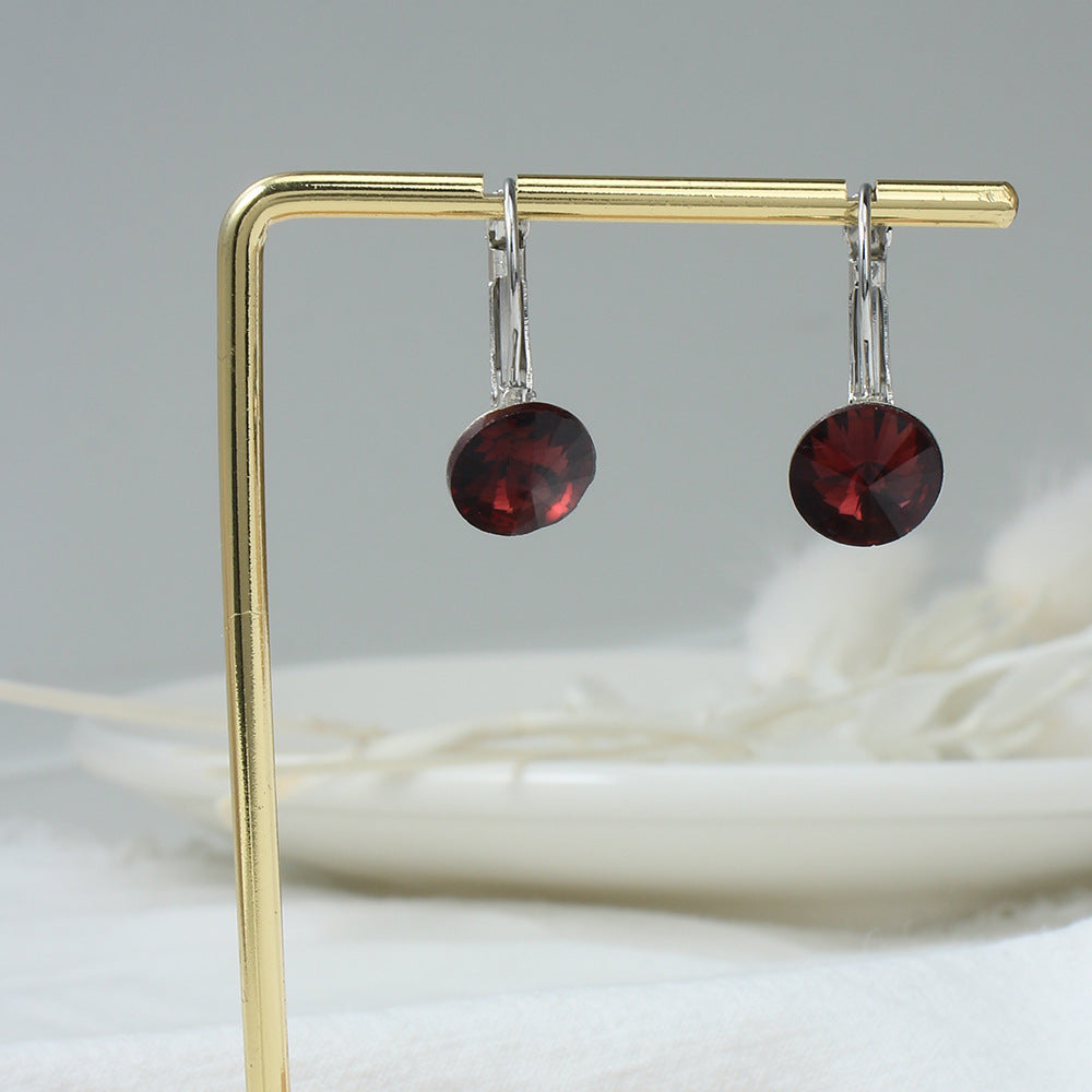 Satellite Stone Simple Temperament Geometric Earrings