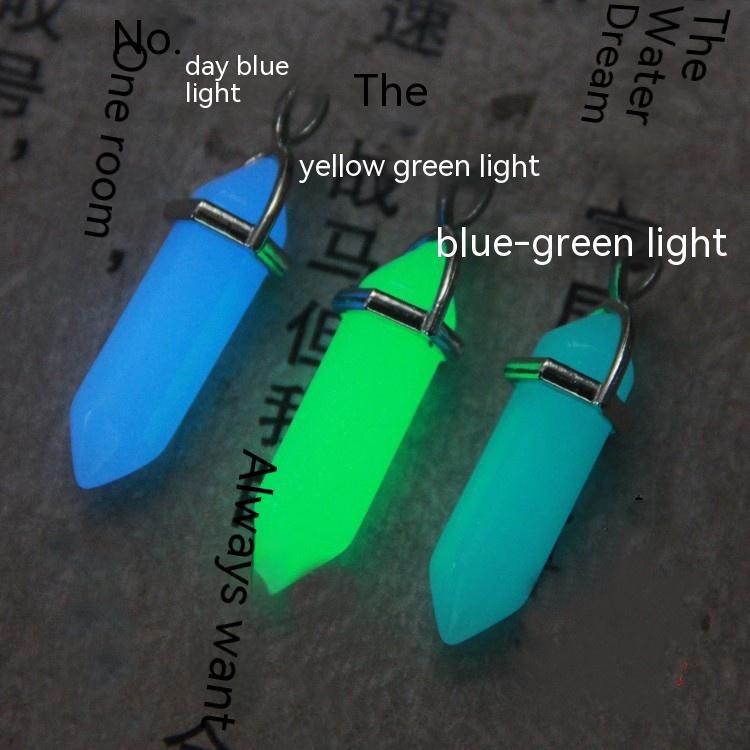 Luminous Hexagonal Prism Pendant Fluorescent Stone