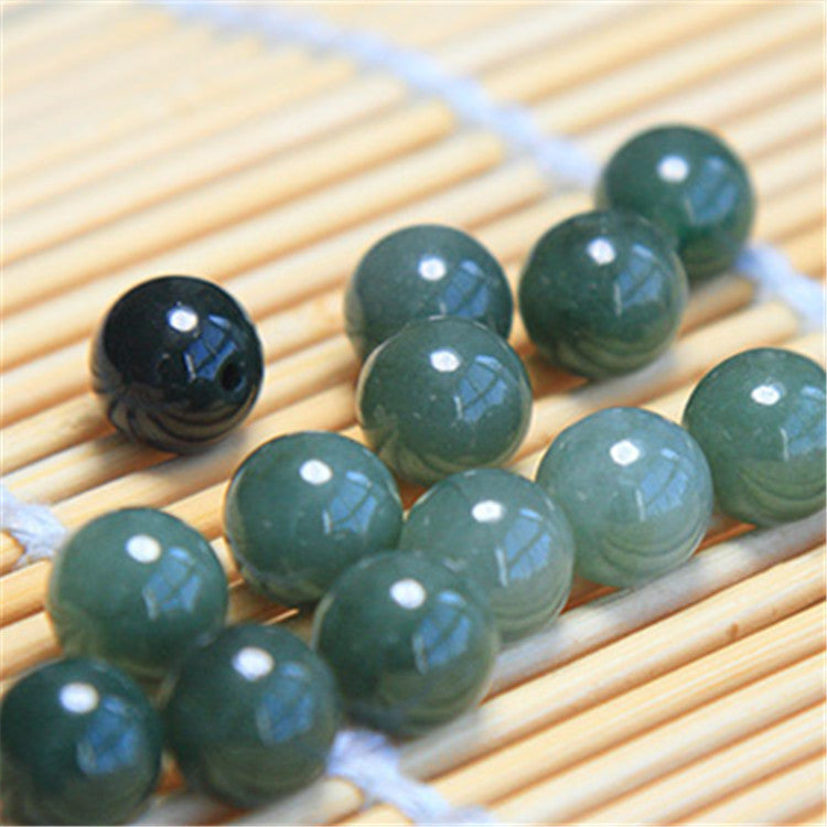 Jewelry Material Ice Bracelet Necklace Oil Green Jade Loose Beads