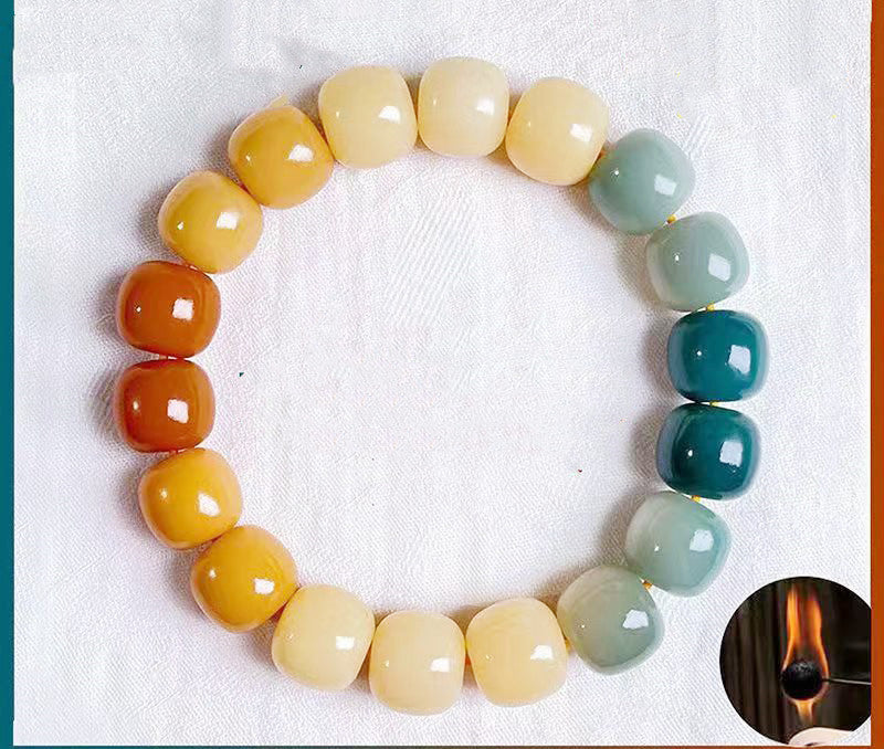 Natural White Jade Bodhi Bracelet