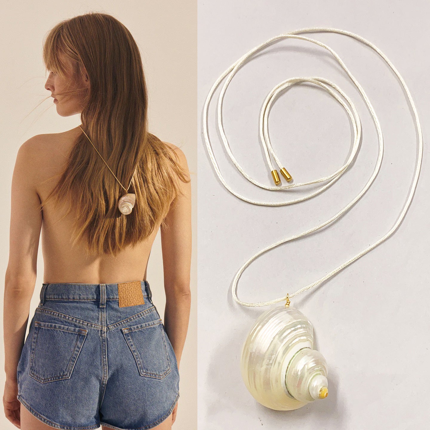 Natural Baroque Freshwater Short Pearl Necklace Conch Necklace