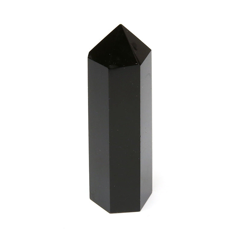 Single-pointed Six-sided Natural Crystal Column