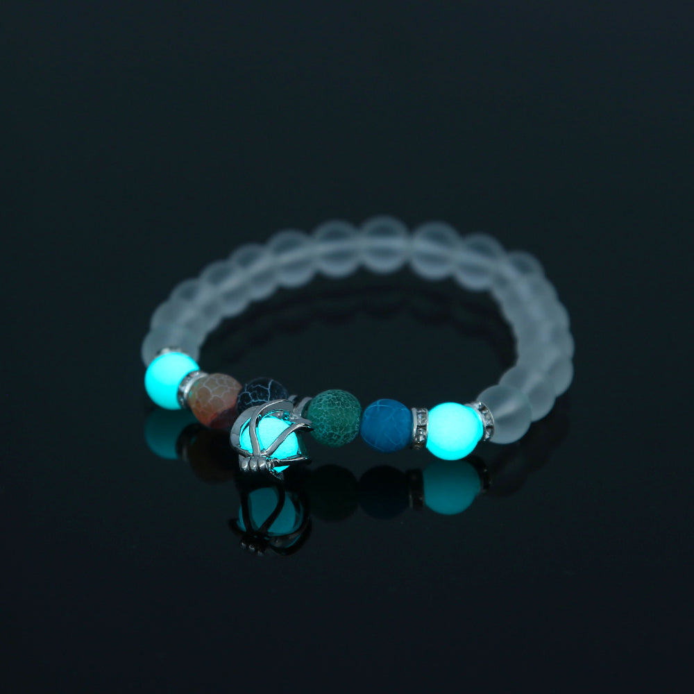Glass Beads Natural Stone Luminous Cyclone Bracelet