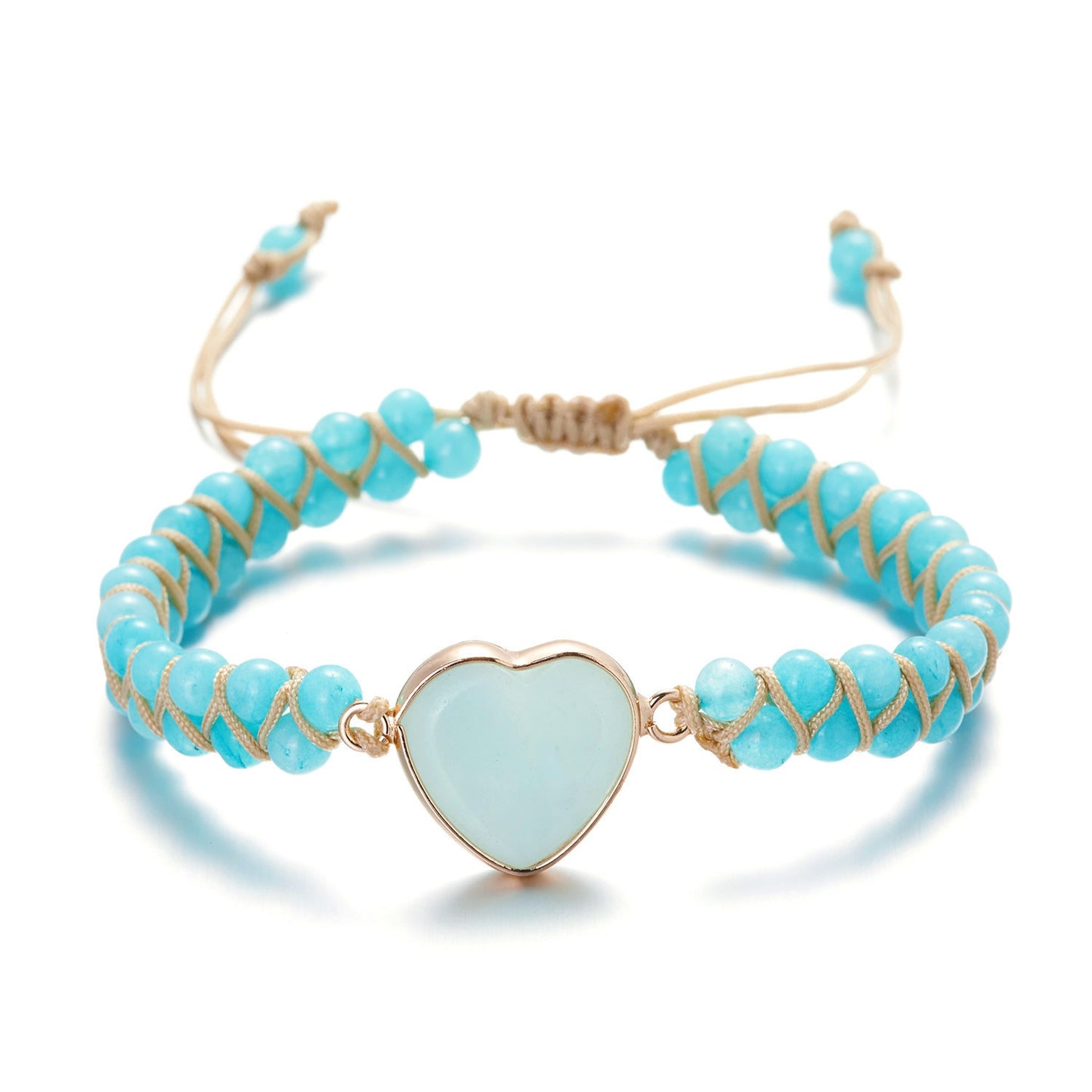 Natural Stone Bracelet Chakra Heart Wrap Bracelet