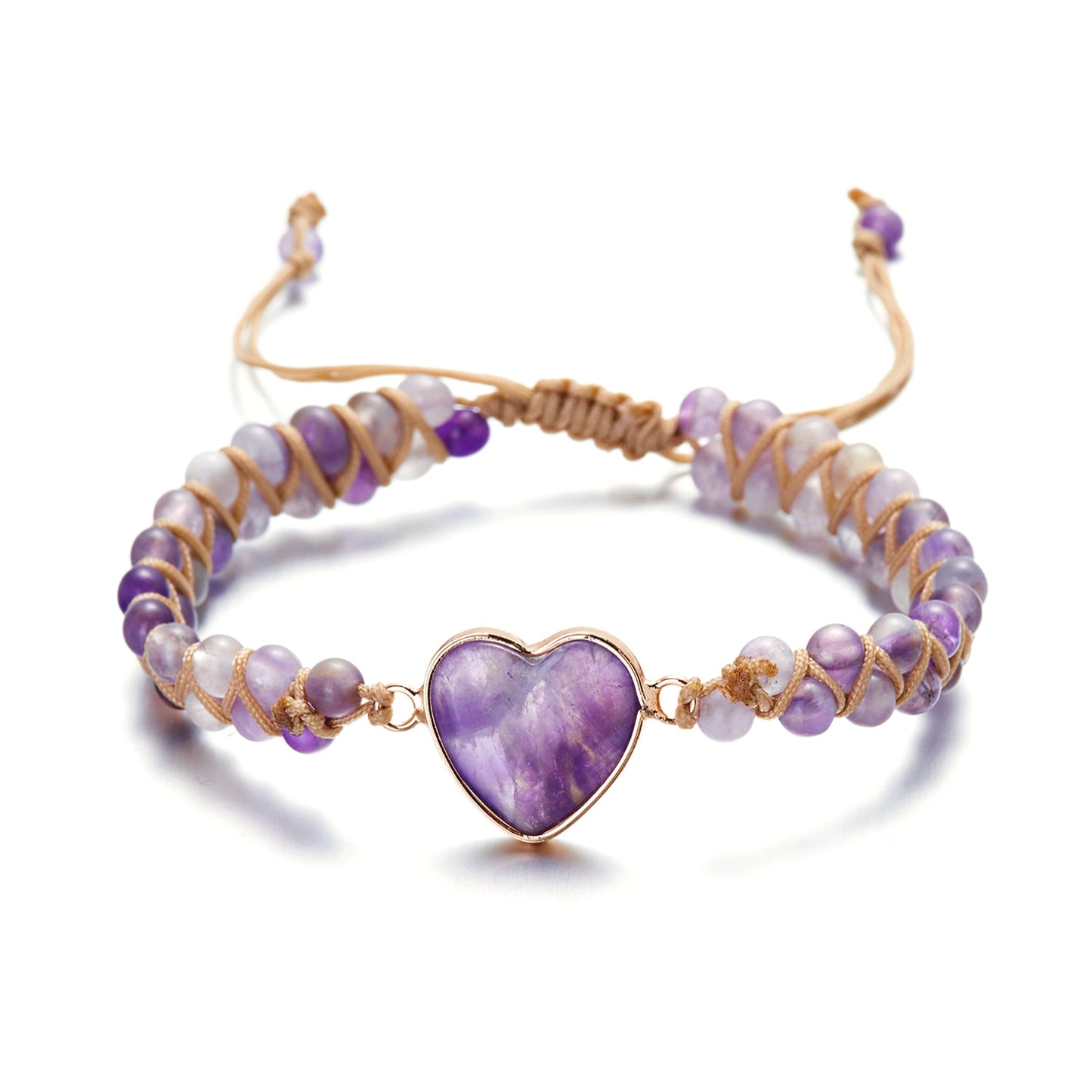 Natural Stone Bracelet Chakra Heart Wrap Bracelet