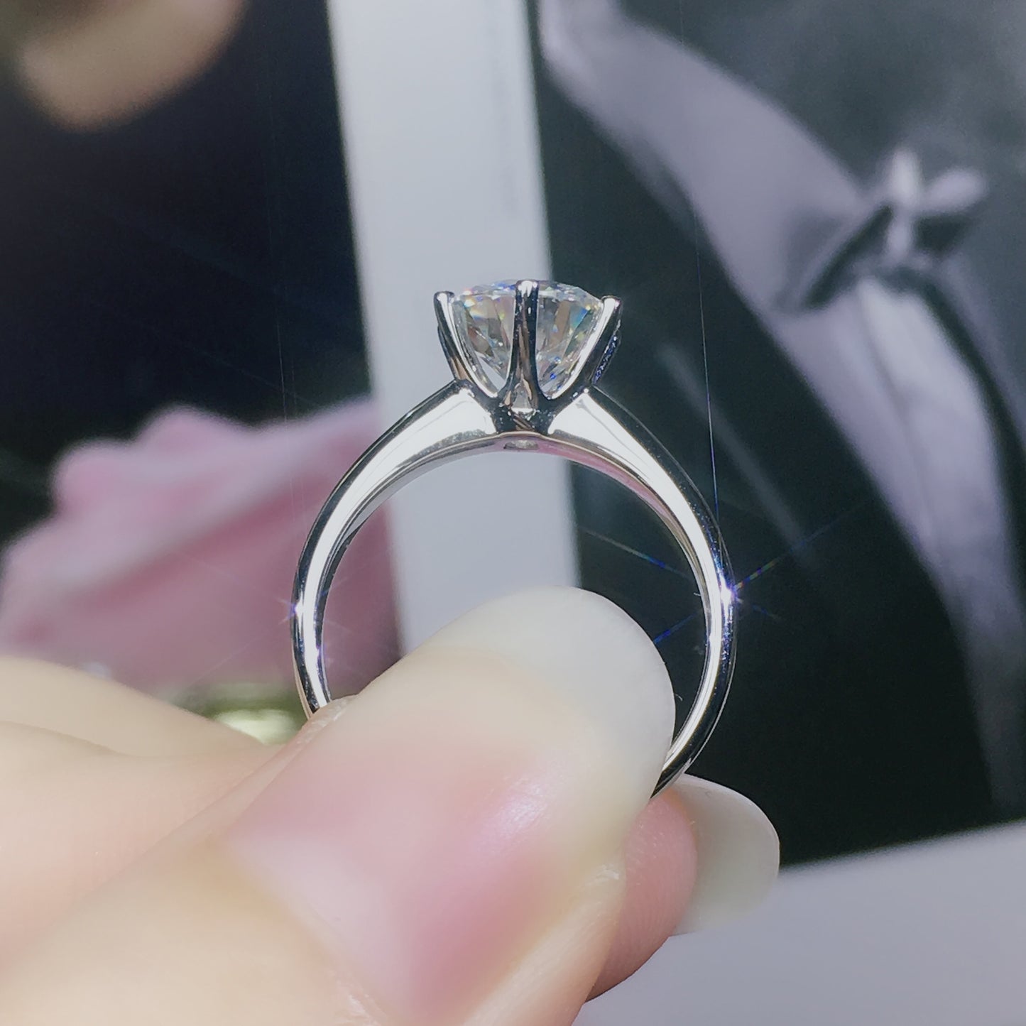 Moissanite Ring Simple style