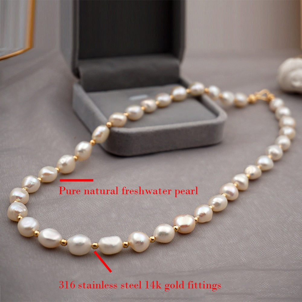 Natural freshwater pearls beaded pearls