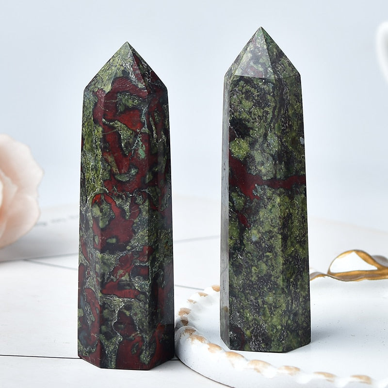 Dragon Blood Stone Crystal Point Reiki Healing Stone