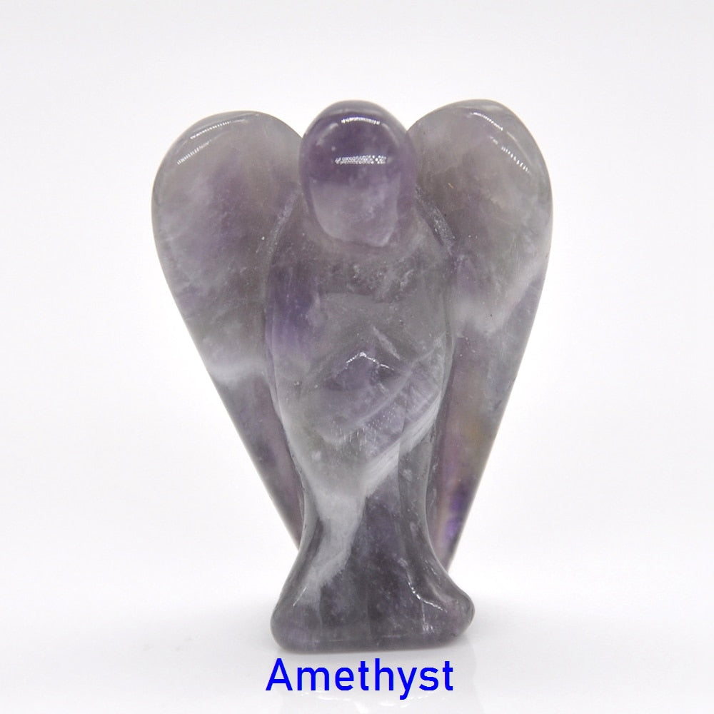 Guardian Angel Figurine Natural Healing Crystal Gem