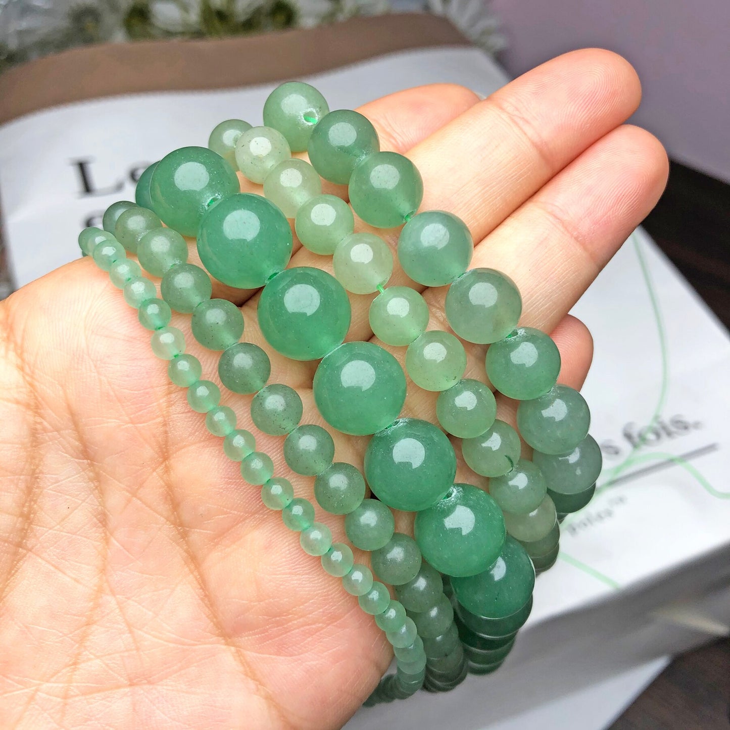 AAA Natural Stone Green Aventurine Jades Bead