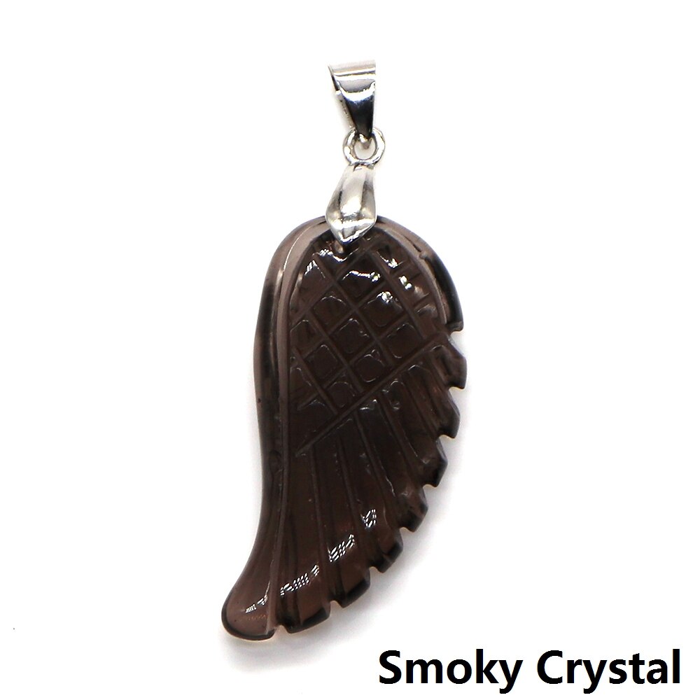 Angel Wing Pendants Natural Crystal Healing Gemstone