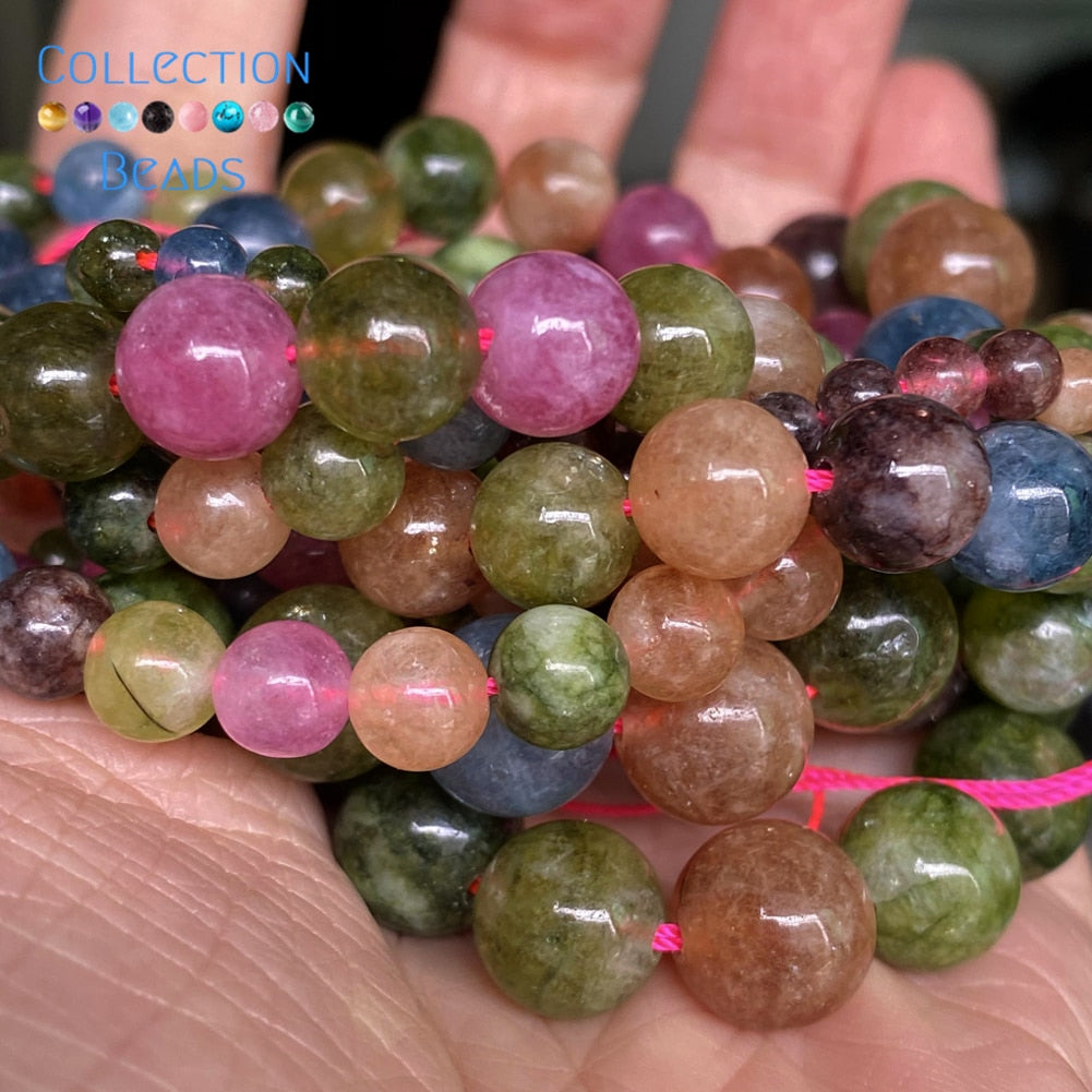 Natural Stone Colorful Tourmaline Jades