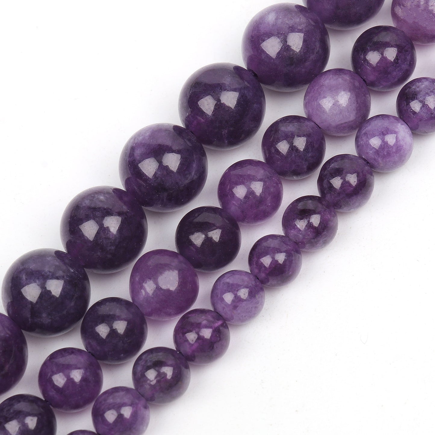 Natural Stone Purple Amethysts Quartz Mineral Beads